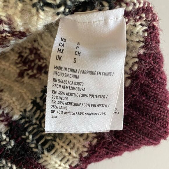 American Eagle Outfitters wool blend Aztec print sweater size S Boho - Picture 6 of 6